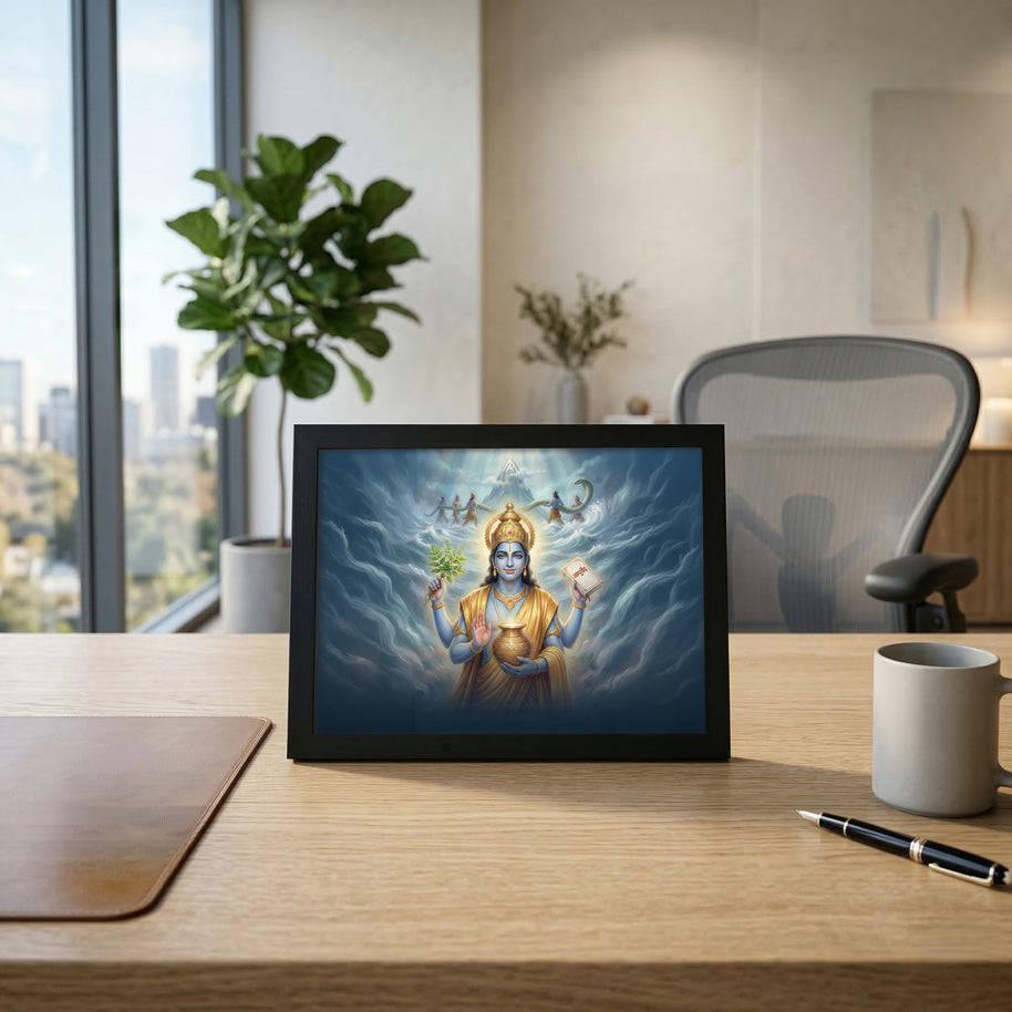 Dhanvantari Vastu Painting for Health, Healing & Immunity