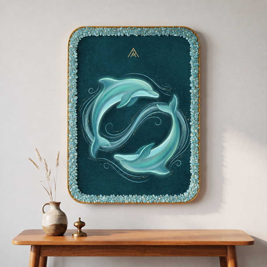 Dolphin Vastu Painting – North or NNW Wall