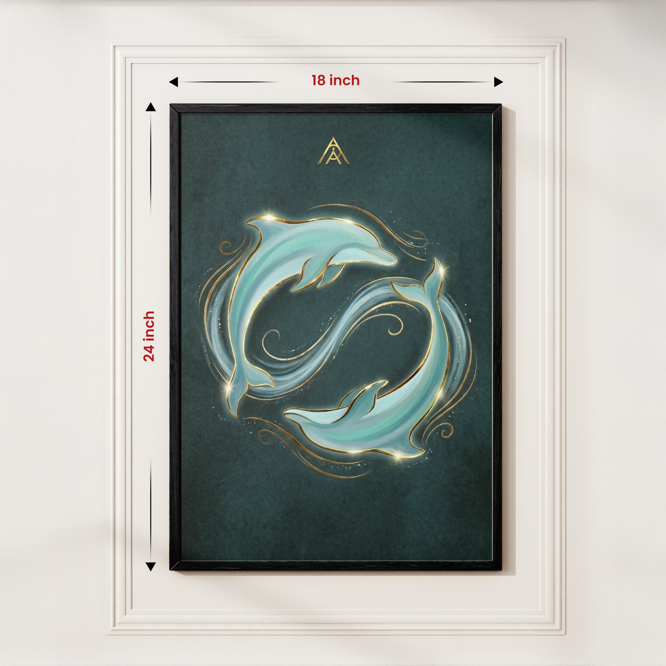 Dolphin Vastu Painting – North or NNW Wall