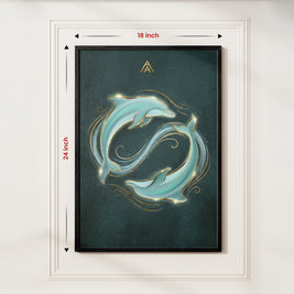 Dolphin Vastu Painting – North or NNW Wall