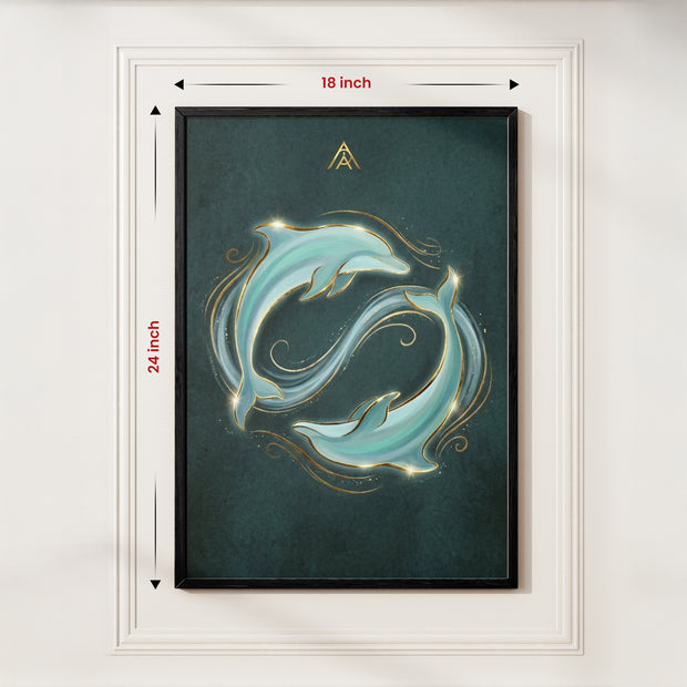 Dolphin Vastu Painting – North or NNW Wall