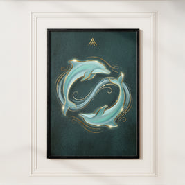 Dolphin Vastu Painting – North or NNW Wall