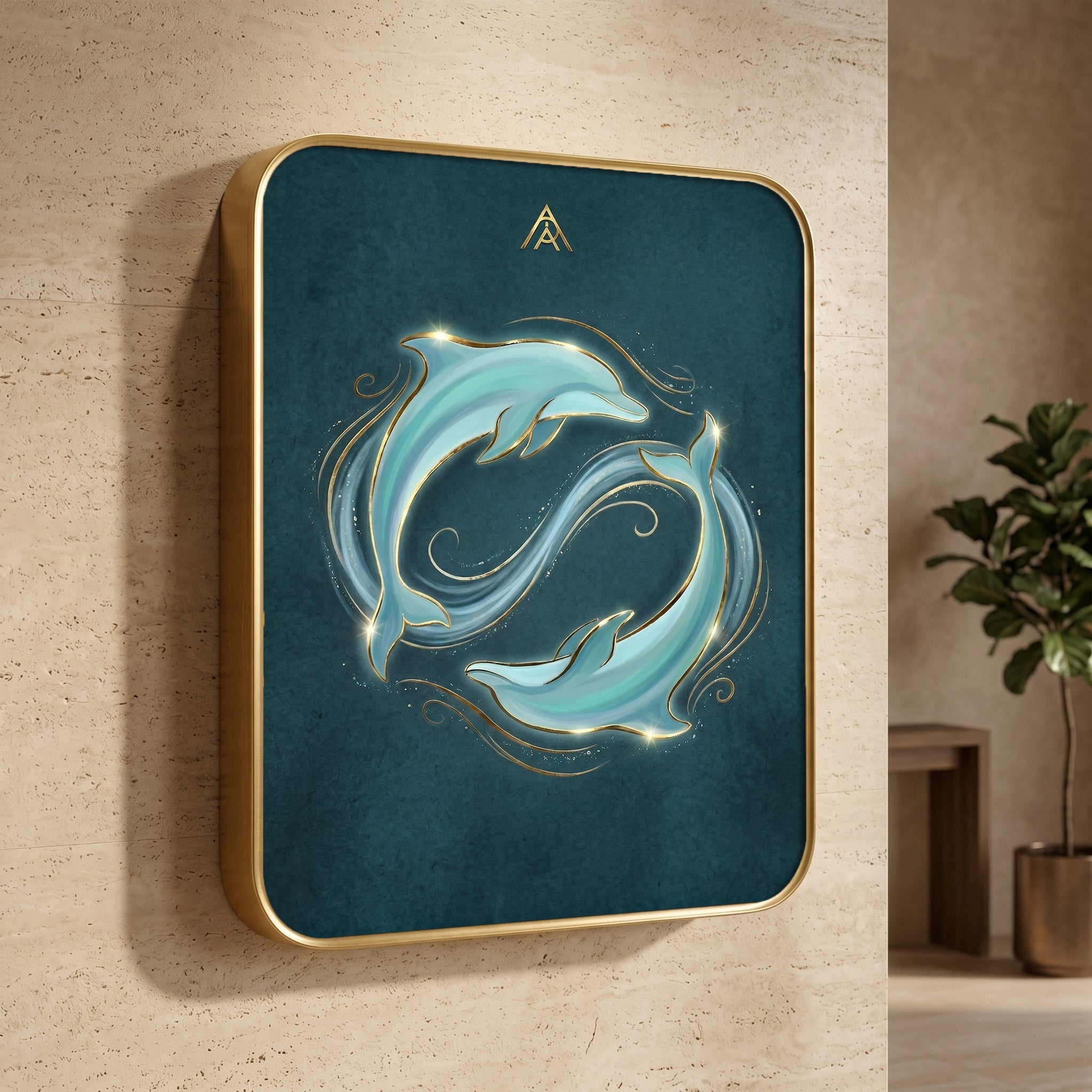 Dolphin Vastu Painting – North or NNW Wall