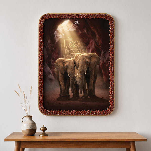 Elephant Family: South Direction Auspicious Vastu Painting