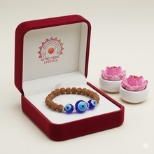 Evil eye rudraksha bracelet