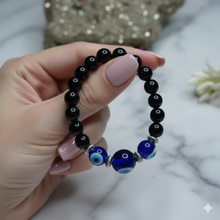 Evil eye black hakik bracelet