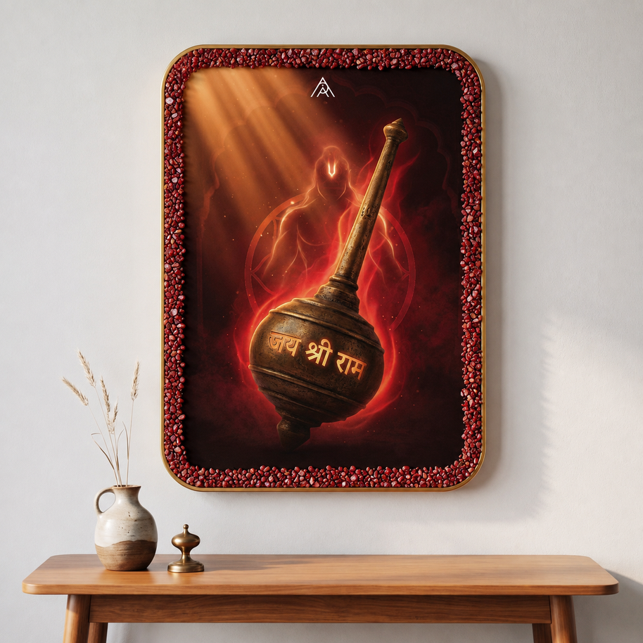 Hanuman Ji Gada Vastu Painting – Courage, Protection & Fast Action Energy