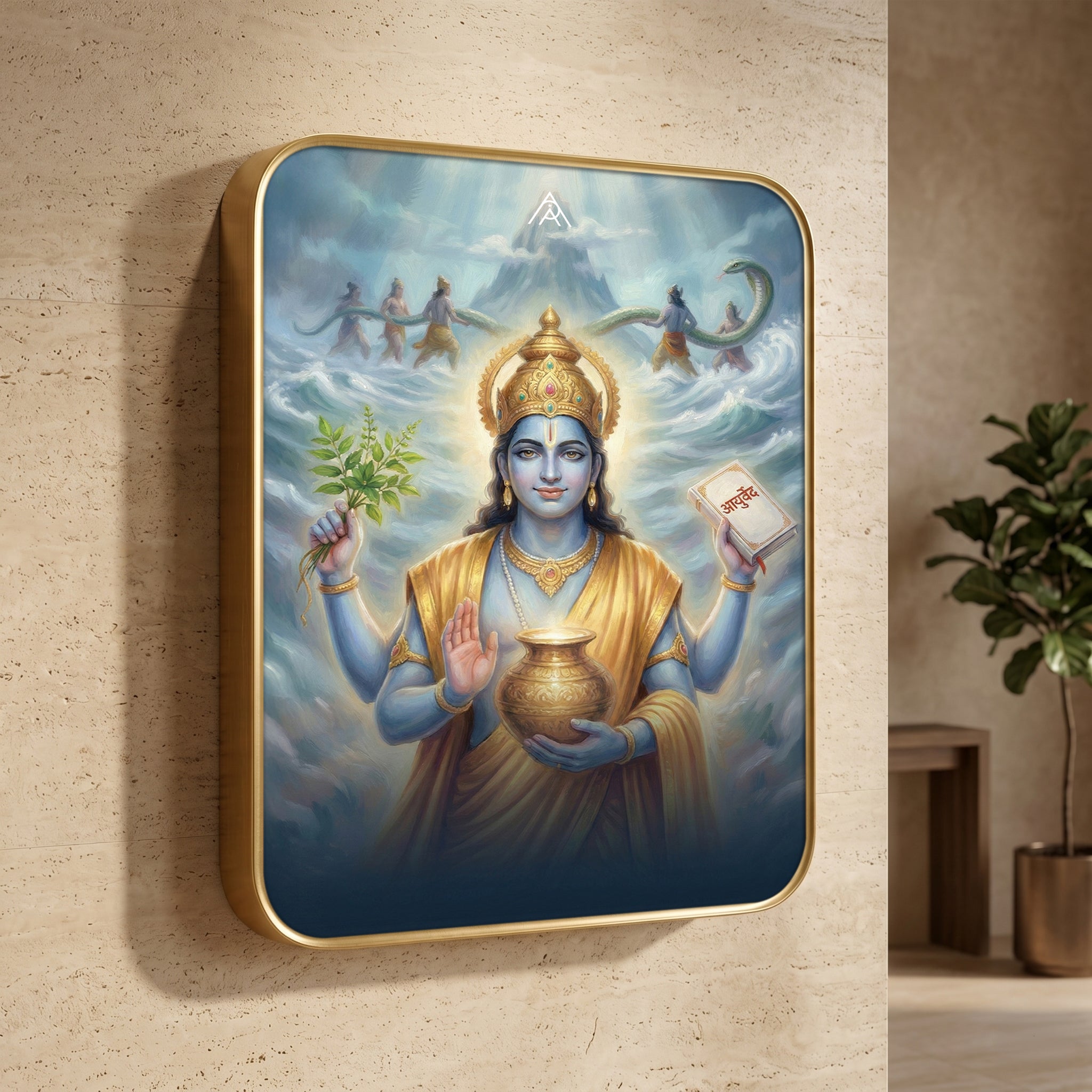 Dhanvantari Vastu Painting for Health, Healing & Immunity