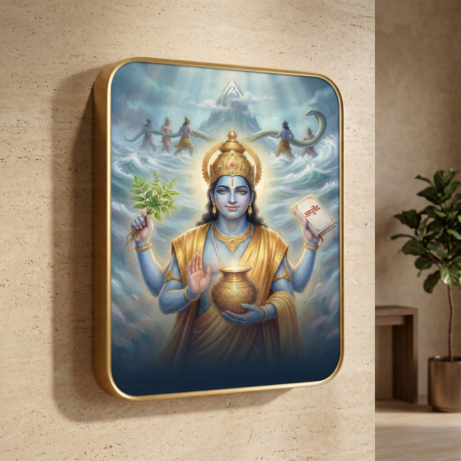 Dhanvantari Vastu Painting for Health, Healing & Immunity