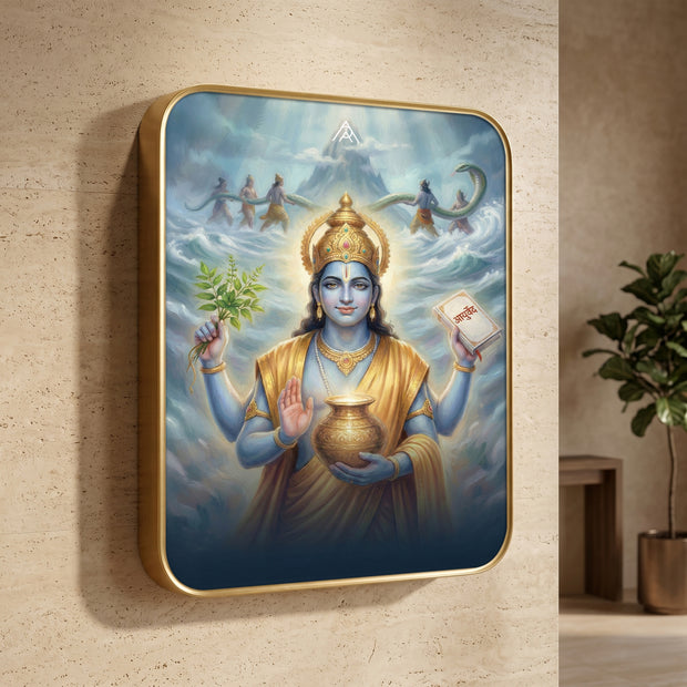 Dhanvantari Vastu Painting for Health, Healing & Immunity