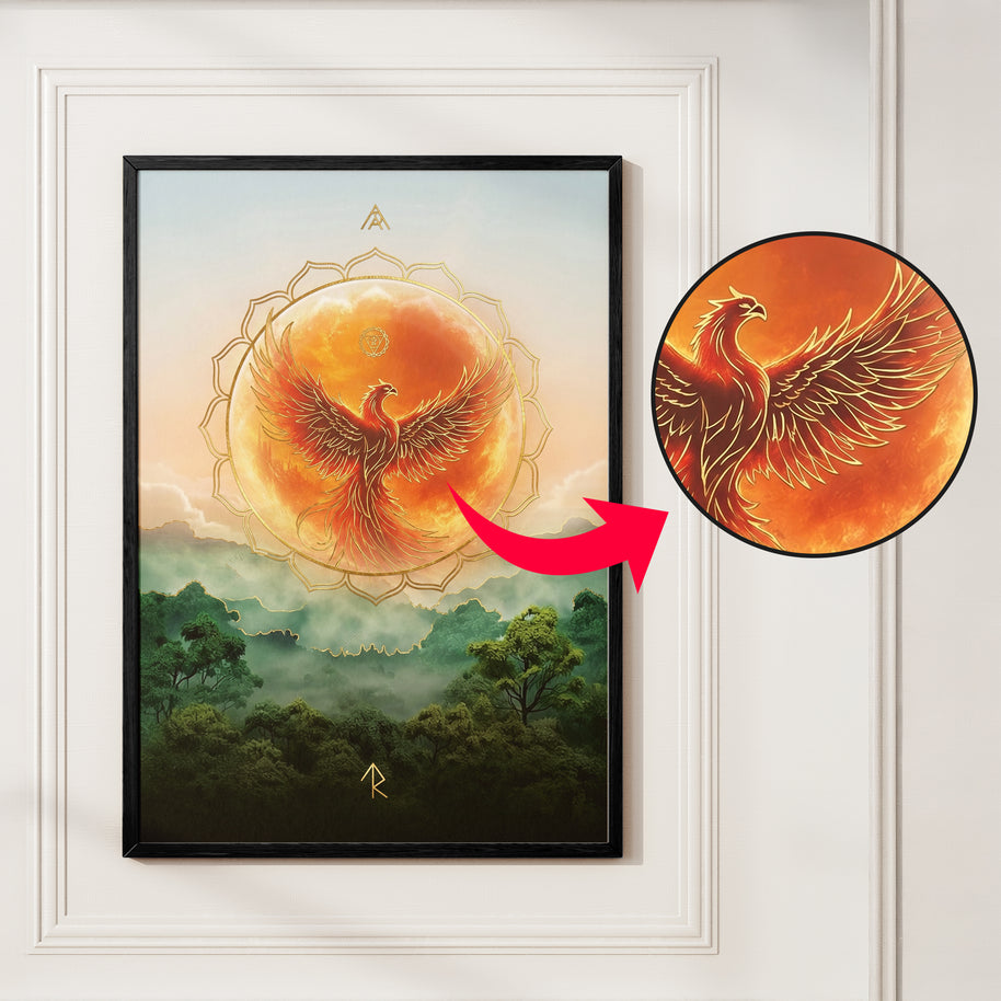 Phoenix Fire Vastu Painting for Success, Power & Career Rise