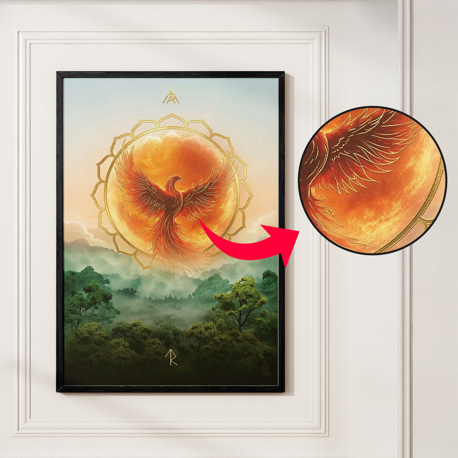 Phoenix Fire Vastu Painting for Success, Power & Career Rise