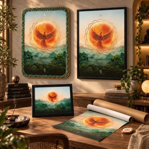 Phoenix Fire Vastu Painting for Success, Power & Career Rise