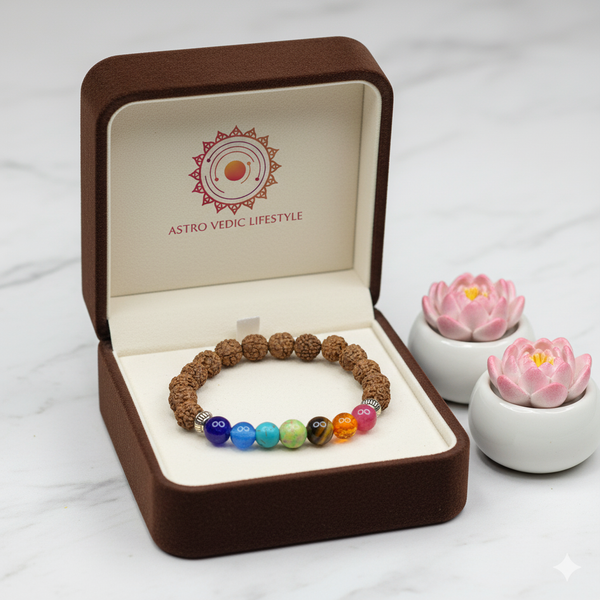 Rudraksha 7 Chakra Bracelet