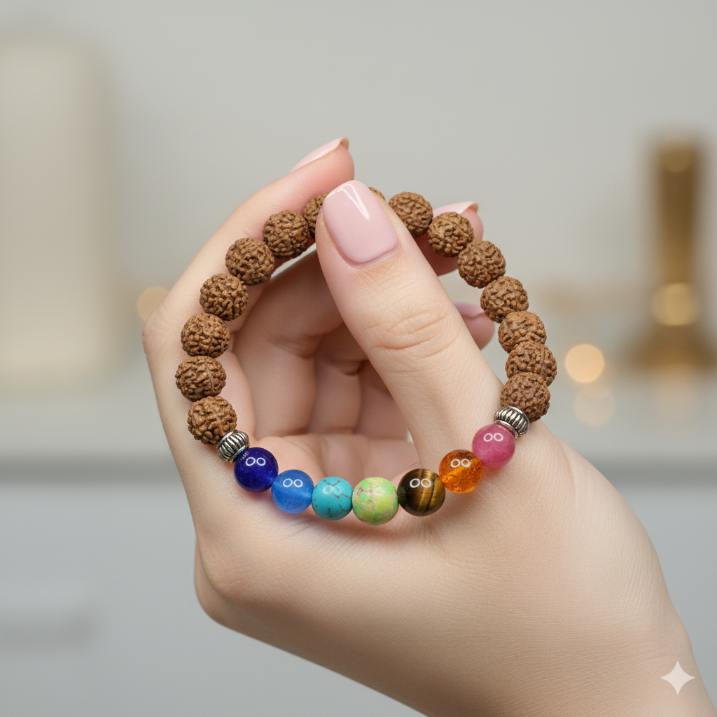 Rudraksha 7 Chakra Bracelet