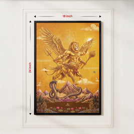 Sharabha Avatar Wall Art – Supreme Protector Sacred Shiva Painting