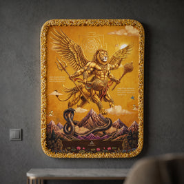Sharabha Avatar Wall Art – Supreme Protector Sacred Shiva Painting