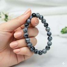 Snowflake Obsidian Bracelet