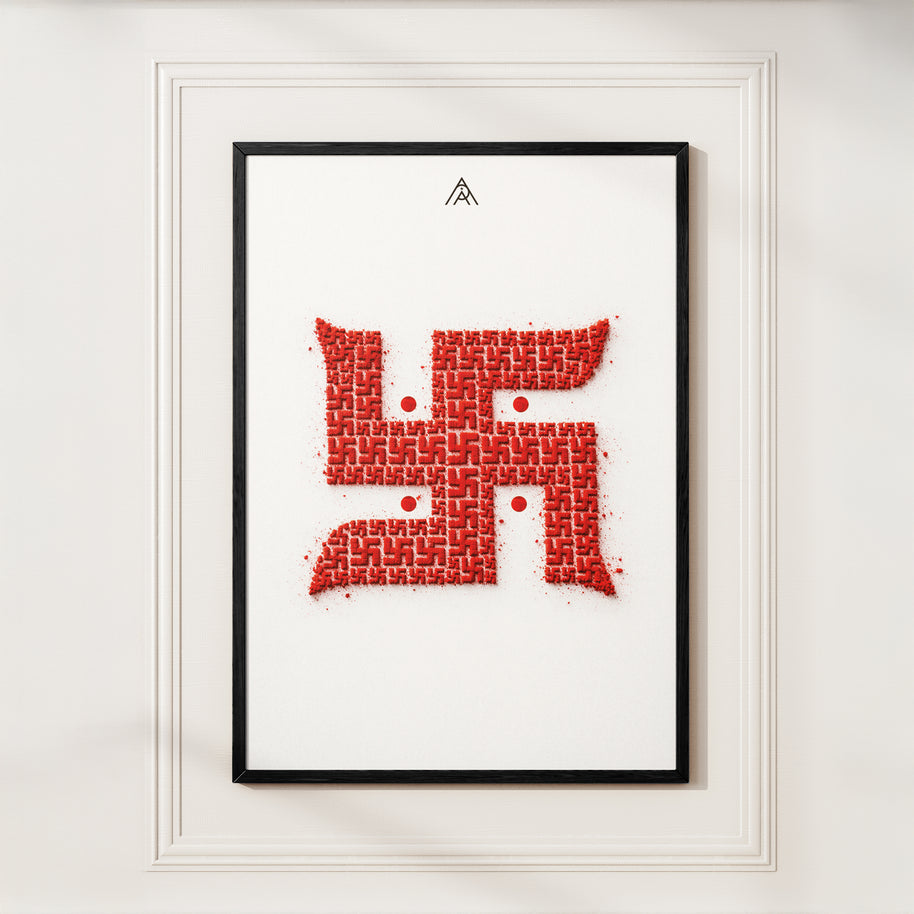 Swastik Painting for Prosperity, Protection & Auspicious Energy