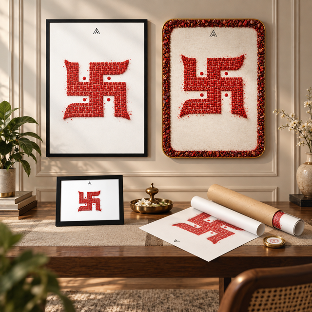 Swastik Painting for Prosperity, Protection & Auspicious Energy