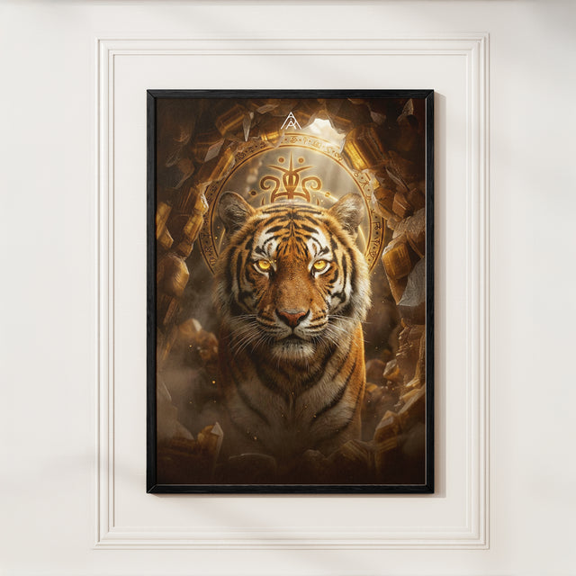 Tiger Power Painting for Strength, Stability & Leadership Authority