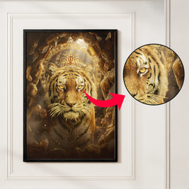 Tiger Power Painting for Strength, Stability & Leadership Authority