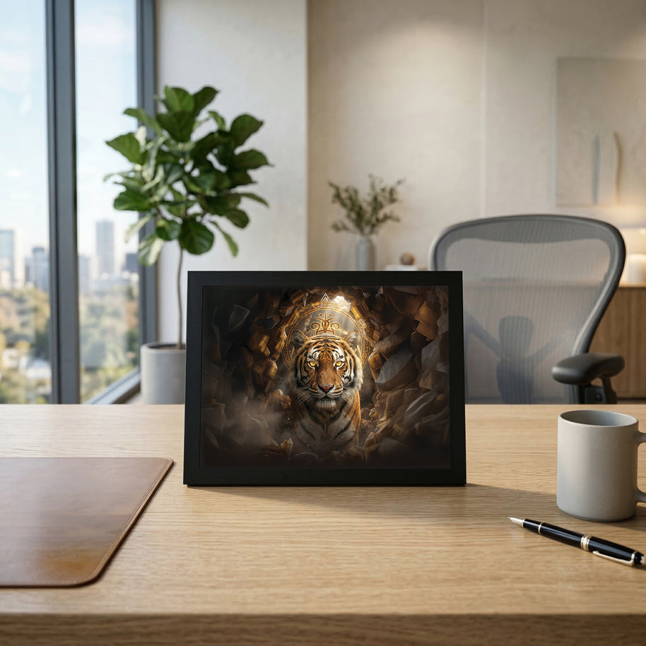 Tiger Power Painting for Strength, Stability & Leadership Authority