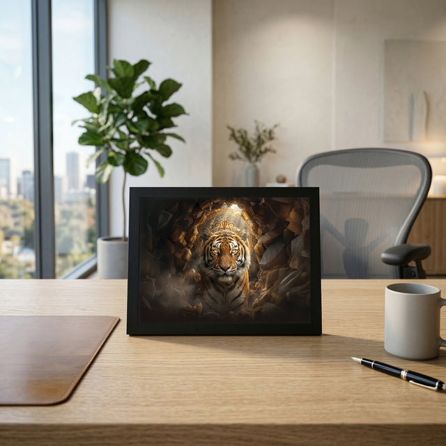 Tiger Power Painting for Strength, Stability & Leadership Authority