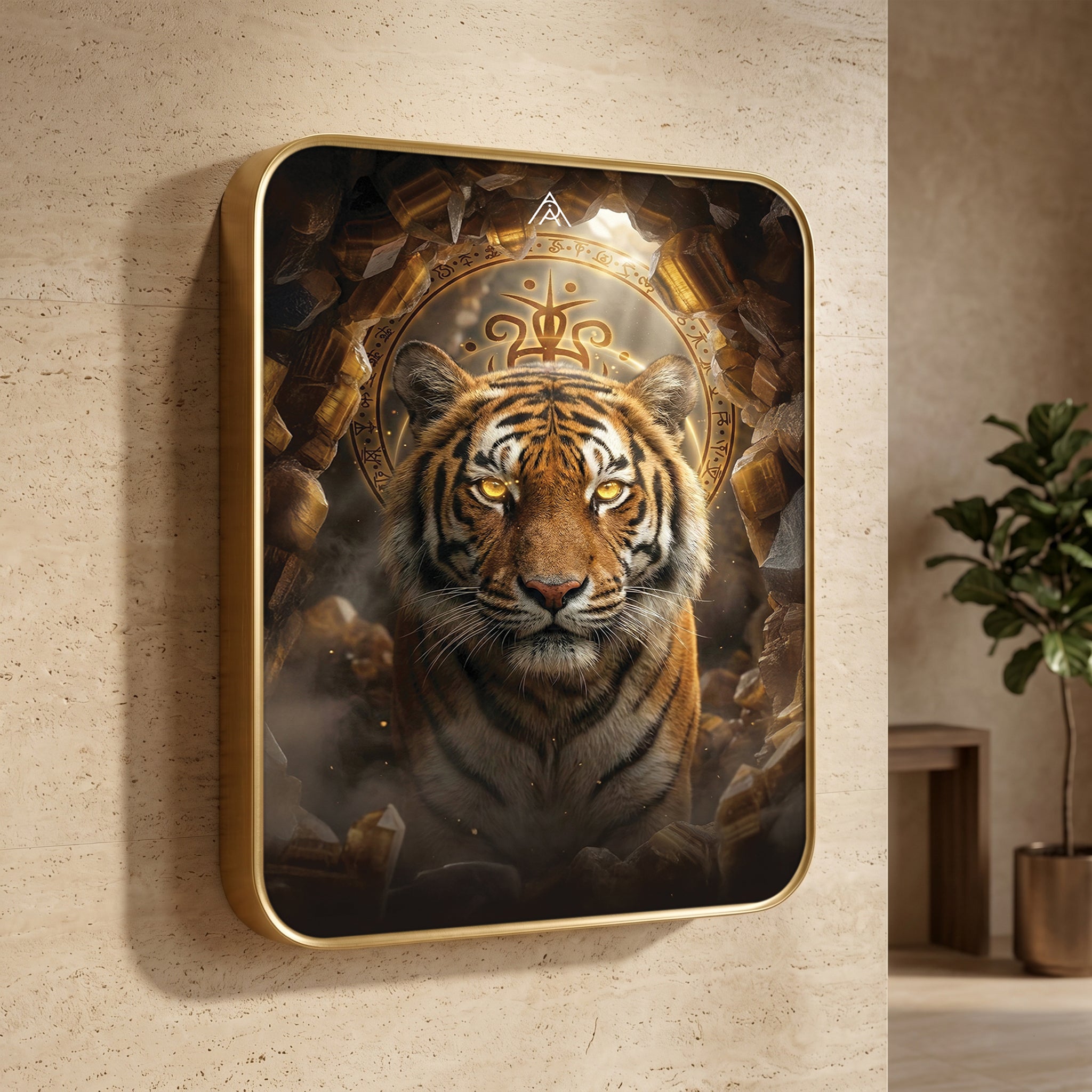 Tiger Power Painting for Strength, Stability & Leadership Authority