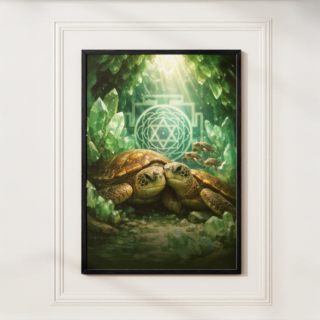 Turtle Family Painting for Wealth, Stability & Prosperity