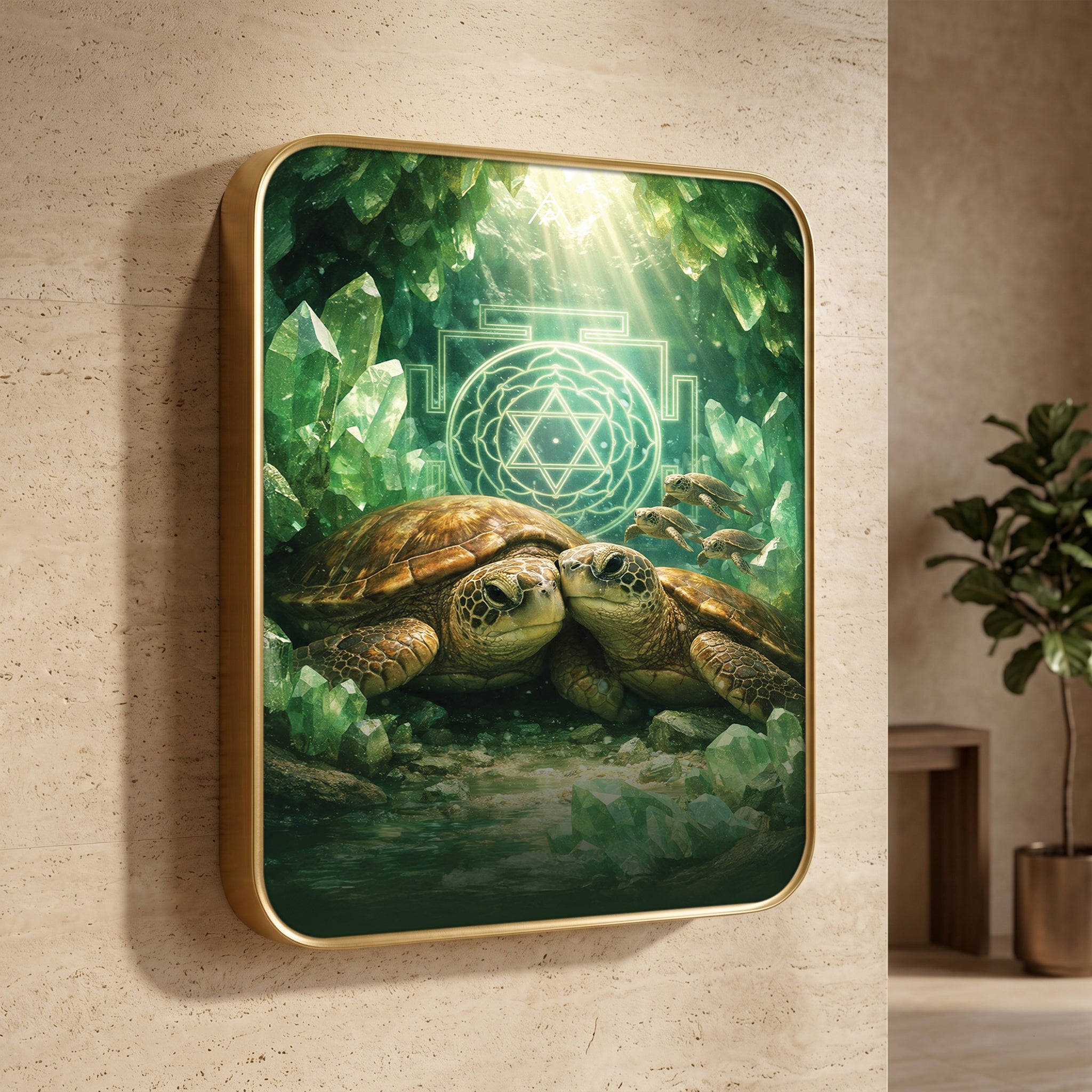 Turtle Family Painting for Wealth, Stability & Prosperity