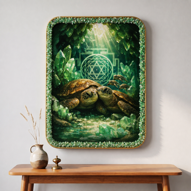 Turtle Family Painting for Wealth, Stability & Prosperity