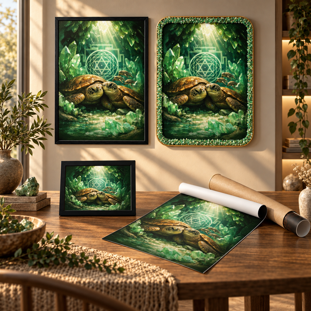 Turtle Family Painting for Wealth, Stability & Prosperity