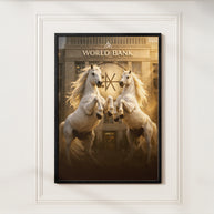 White Horse Pair: Auspicious Painting for Wealth Flow & Financial Power