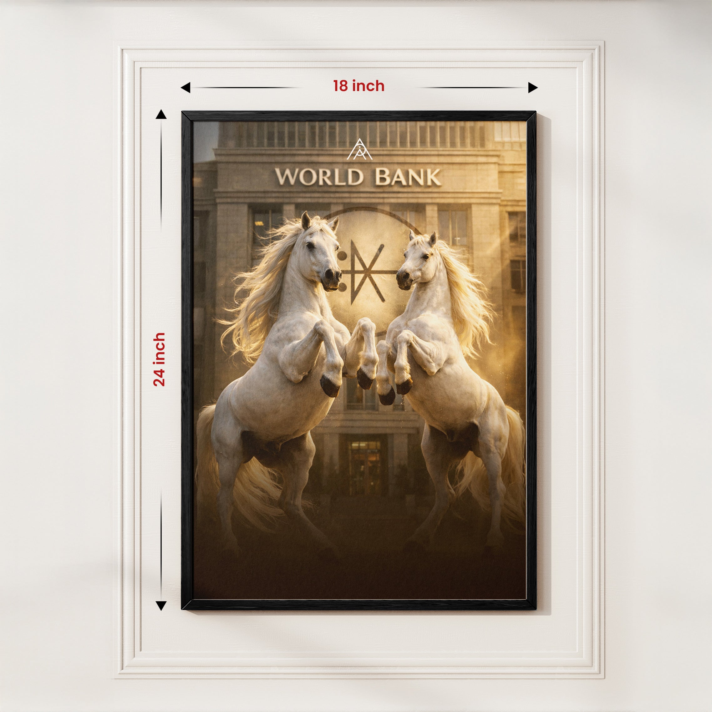 White Horse Pair: Auspicious Painting for Wealth Flow & Financial Power