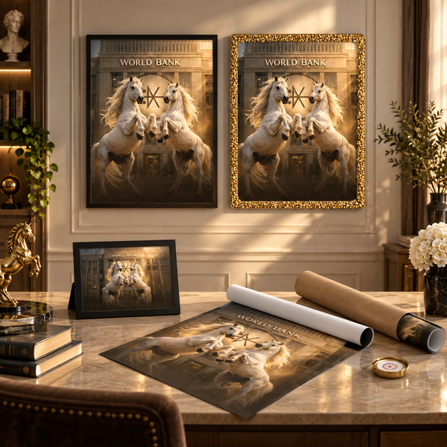 White Horse Pair: Auspicious Painting for Wealth Flow & Financial Power