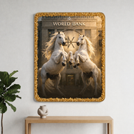 White Horse Pair: Auspicious Painting for Wealth Flow & Financial Power
