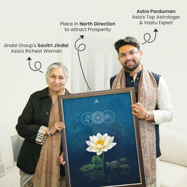 North Vastu Lotus & Tortoise Painting for Prosperity and Financial Growth