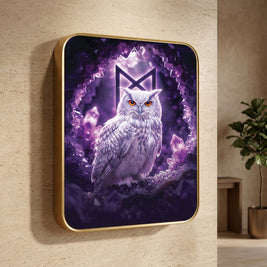 White Owl Auspicious Painting for West Vastu